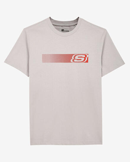 Skechers M Graphic Tee T-Shirt Gri Erkek Tshirt - 4