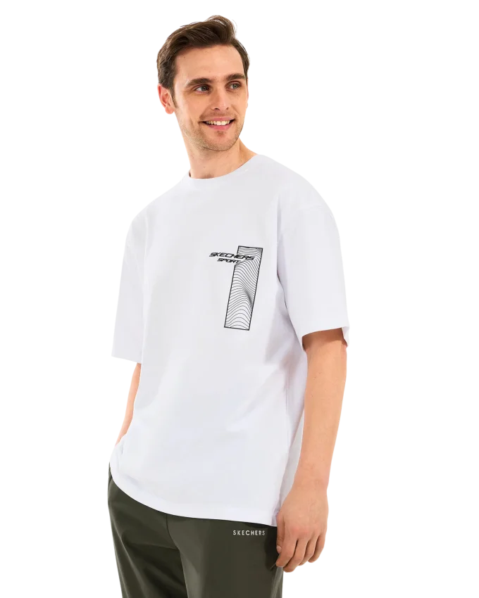 Skechers Heavyweight Graphic Beyaz Erkek Tshirt - 1