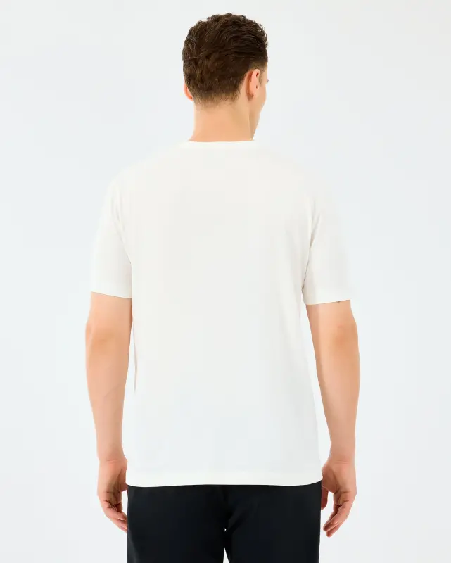Skechers M Light FabricT-Shirt Beyaz Erkek Tshirt - 2