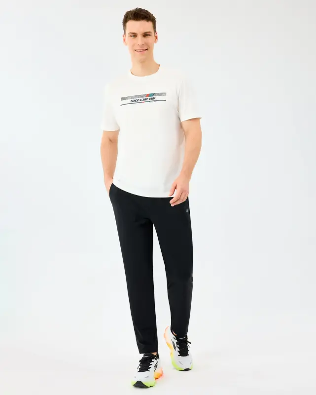 Skechers M Light FabricT-Shirt Beyaz Erkek Tshirt - 3