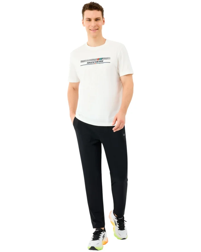 Skechers M Light FabricT-Shirt Beyaz Erkek Tshirt - 3