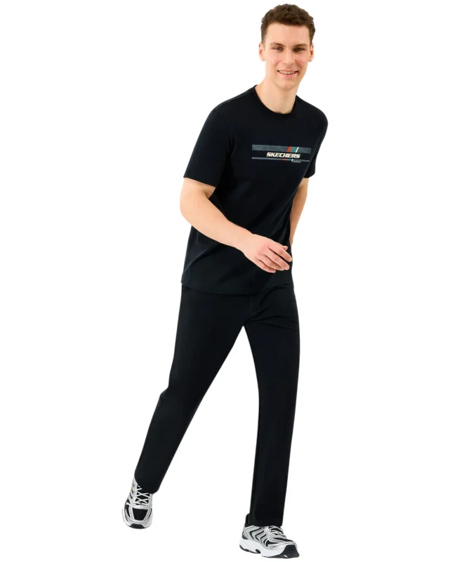 Skechers M Light FabricT-Shirt Siyah Erkek Tshirt - 2