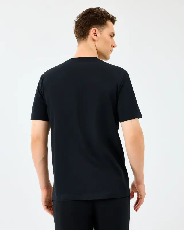 Skechers M Light FabricT-Shirt Siyah Erkek Tshirt - 3