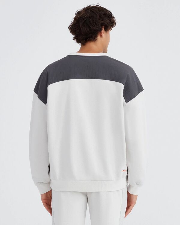 Skechers Fleece Crew Neck Gri Erkek Sweatshirt - 4