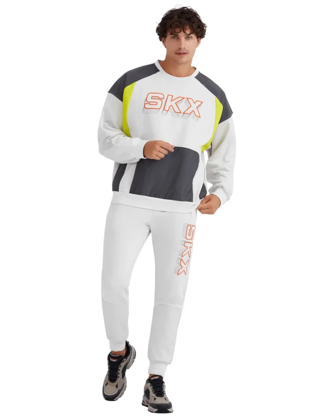 Skechers Fleece Crew Neck Gri Erkek Sweatshirt - 2