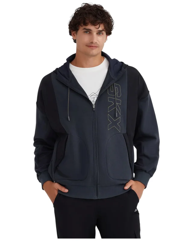 Skechers Fleece Full Zip Hoodie Gri Erkek Sweatshirt - 1