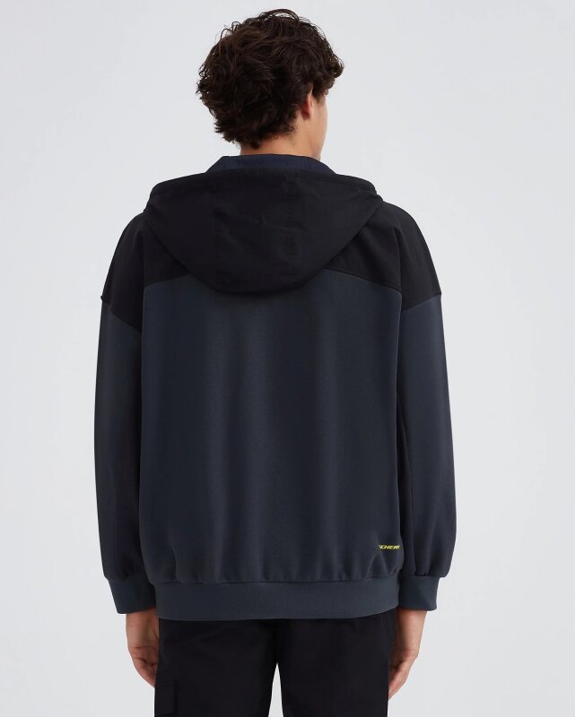 Skechers Fleece Full Zip Hoodie Gri Erkek Sweatshirt - 4