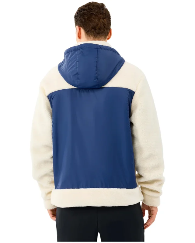 Skechers M Outdoor Fleece Full Zip Sherpa Beyaz Erkek Sweatshirt - 5