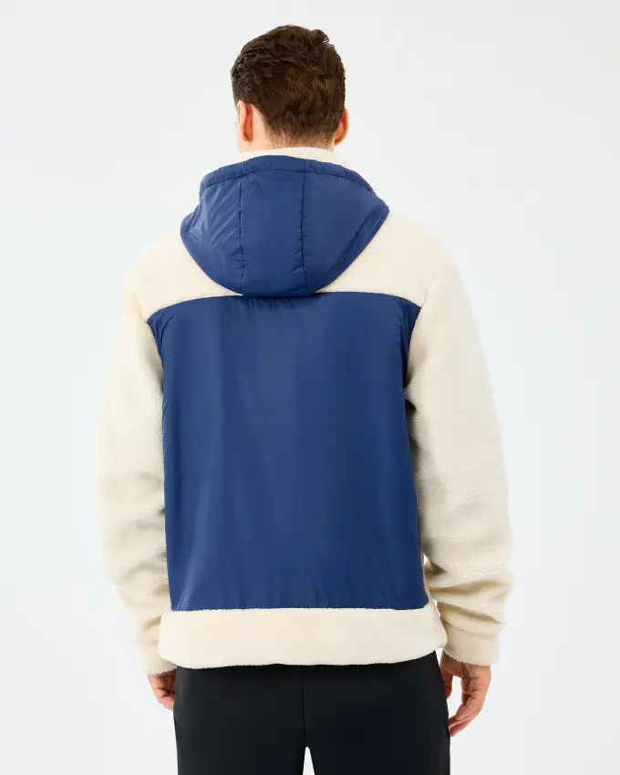 Skechers M Outdoor Fleece Full Zip Sherpa Beyaz Erkek Sweatshirt - 3