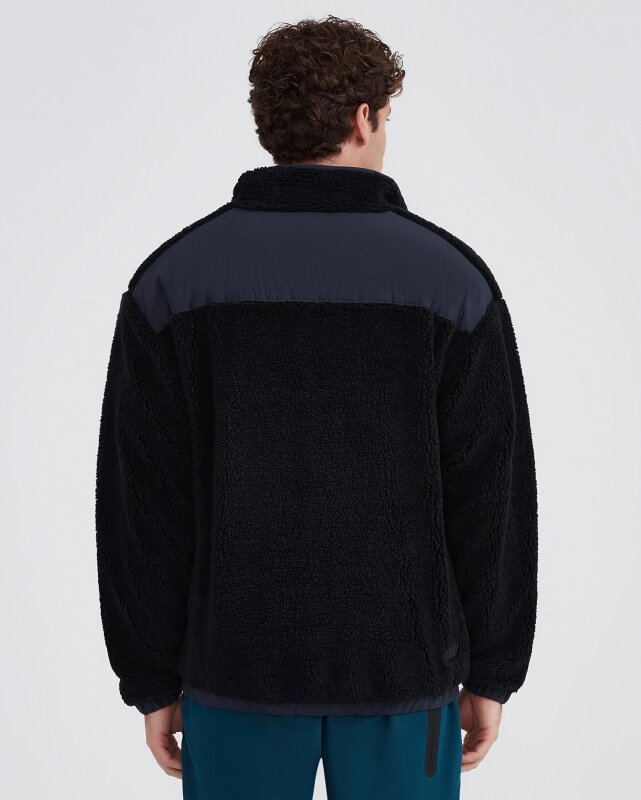 Skechers Outdoor Fleece Full Zip Sherpa Siyah Erkek Polar - 4