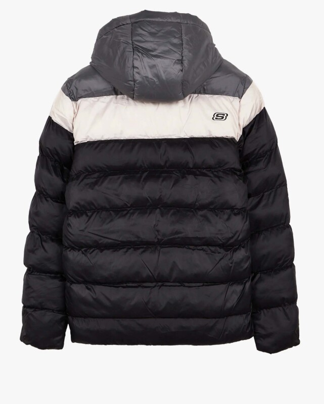 Skechers M Outerwear Colorblock Padded Jacket SİYAH Erkek Mont - Skechers (1)