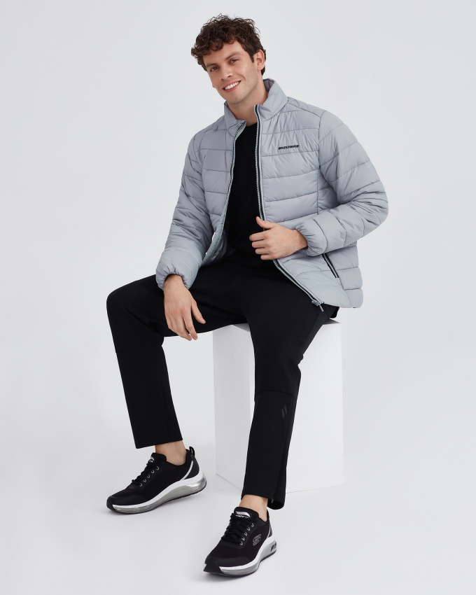 Skechers M Outerwear Padded Gri Erkek Mont - 3