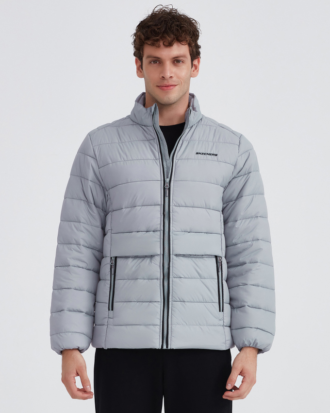 Skechers M Outerwear Padded Jacket Gri Erkek Mont - 1