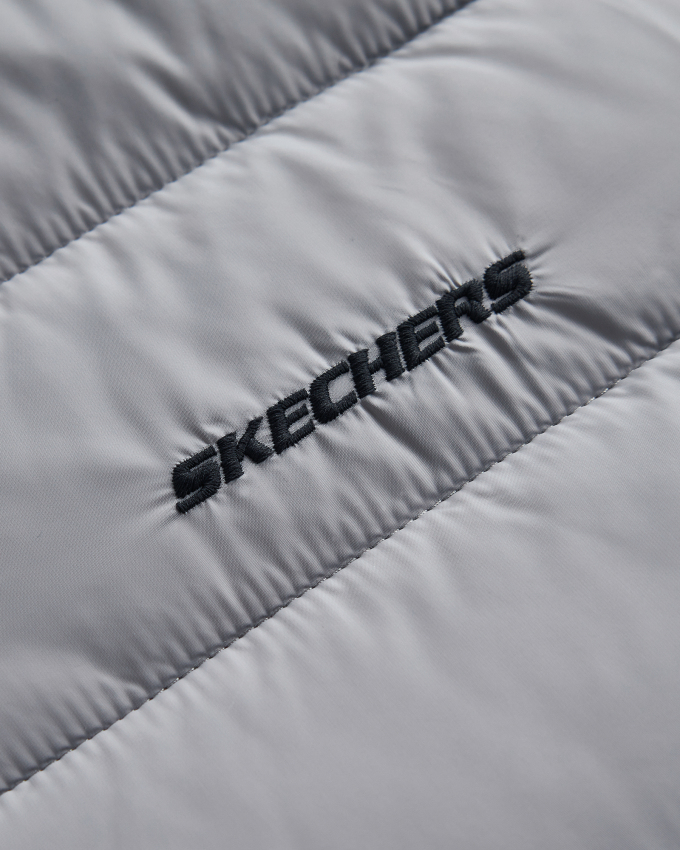 Skechers M Outerwear Padded Jacket Gri Erkek Mont - 4