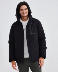 Skechers M Outerwear Padded Jacket SİYAH Erkek Mont - 5