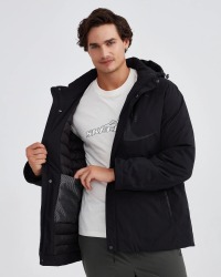 Skechers M Outerwear Padded Jacket SİYAH Erkek Mont - 6