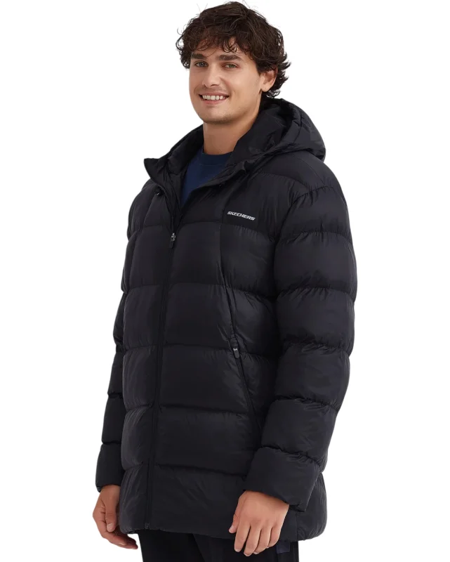 Skechers Outerwear Padded Siyah Erkek Mont - 5