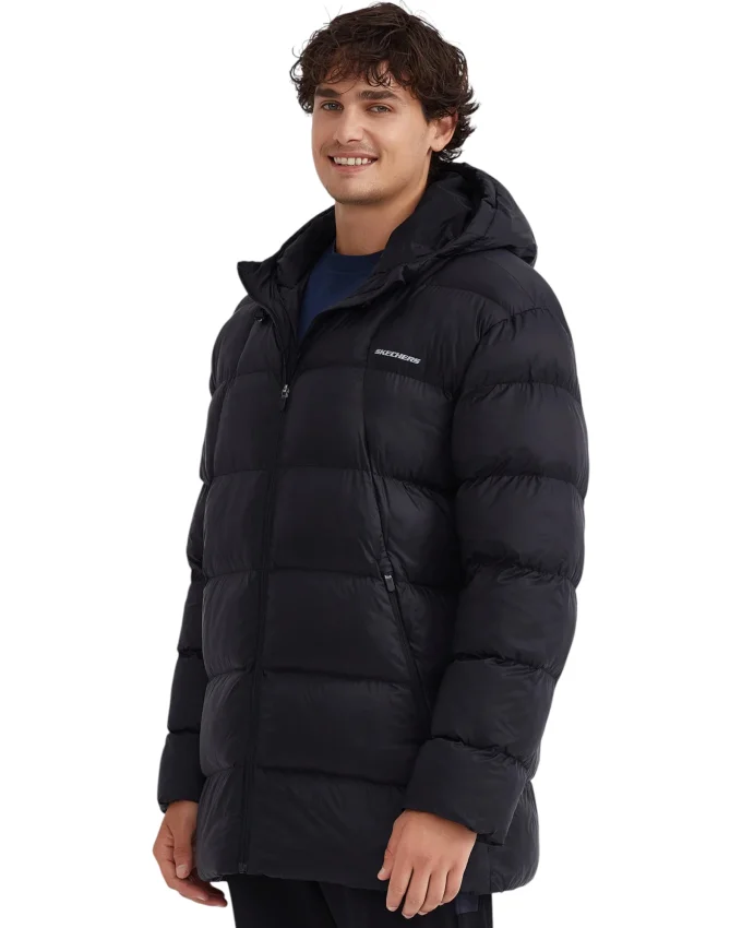 Skechers Outerwear Padded Siyah Erkek Mont - 5