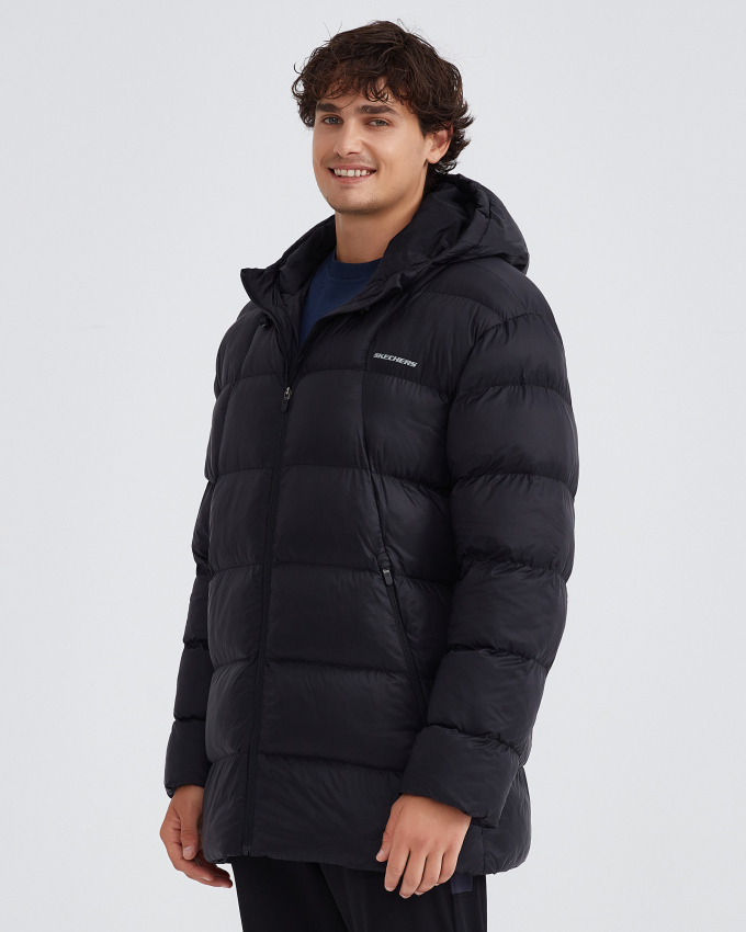Skechers M Outerwear Padded Jacket SİYAH Erkek Mont - 3