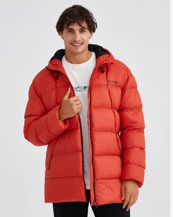 Skechers M Outerwear Padded Jacket Turuncu Erkek Mont - Skechers
