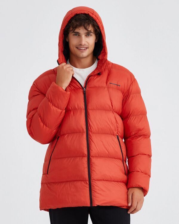 Skechers M Outerwear Padded Turuncu Erkek Mont - 4