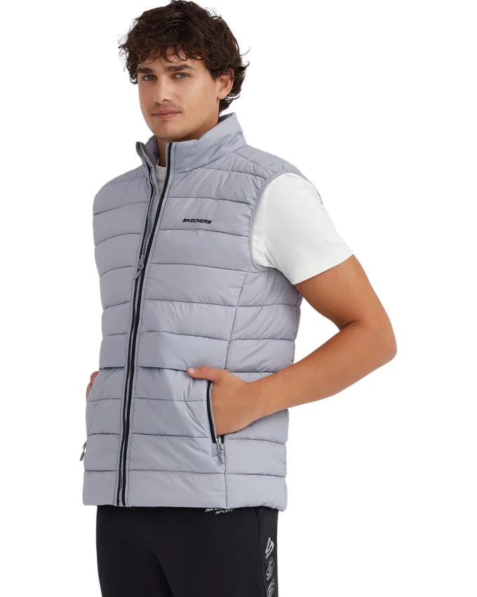 Skechers M Outerwear Padded Vest Gri Erkek Yelek - 2