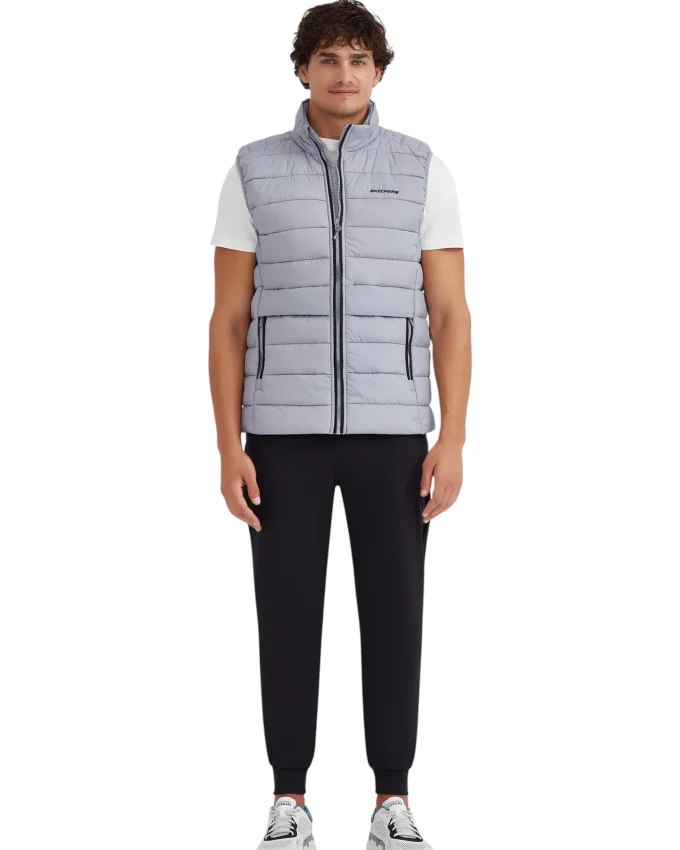 Skechers M Outerwear Padded Vest Gri Erkek Yelek - 5