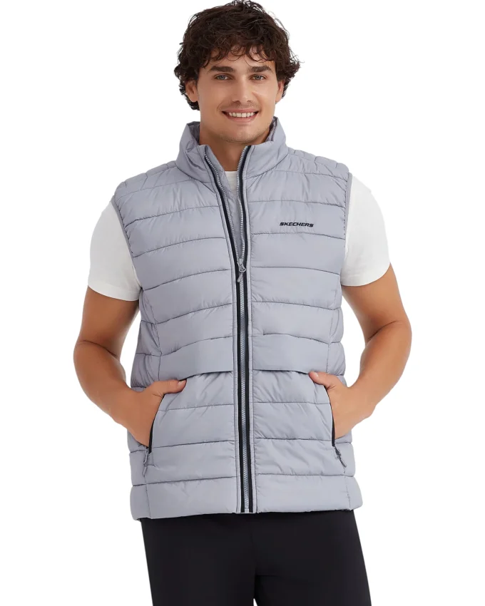 Skechers M Outerwear Padded Vest Gri Erkek Yelek - 1