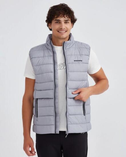 Skechers M Outerwear Padded Vest Gri Erkek Yelek - 3