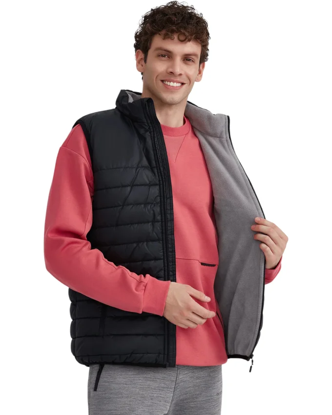Skechers M Outerwear Padded Vest SİYAH Erkek Yelek - 3
