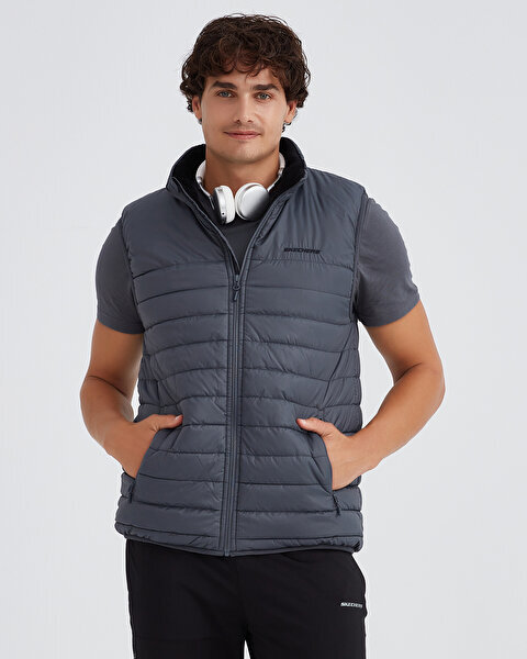 Skechers M Outerwear Padded Vest SİYAH Erkek Yelek - 1