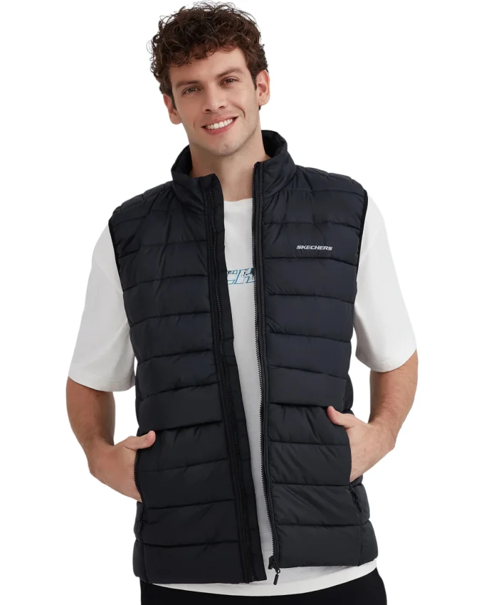 Skechers M Outerwear Padded Vest Siyah Erkek Yelek - 2