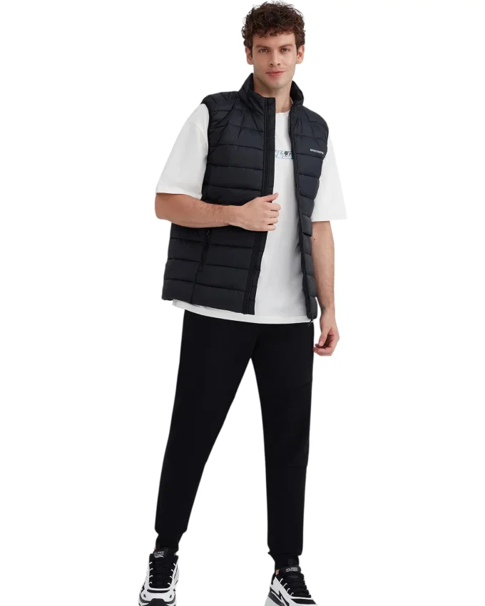 Skechers M Outerwear Padded Vest Siyah Erkek Yelek - 3
