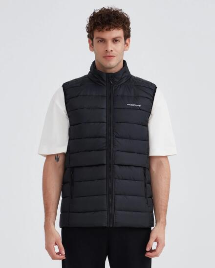 Skechers M Outerwear Padded Vest SİYAH Erkek Yelek - 1