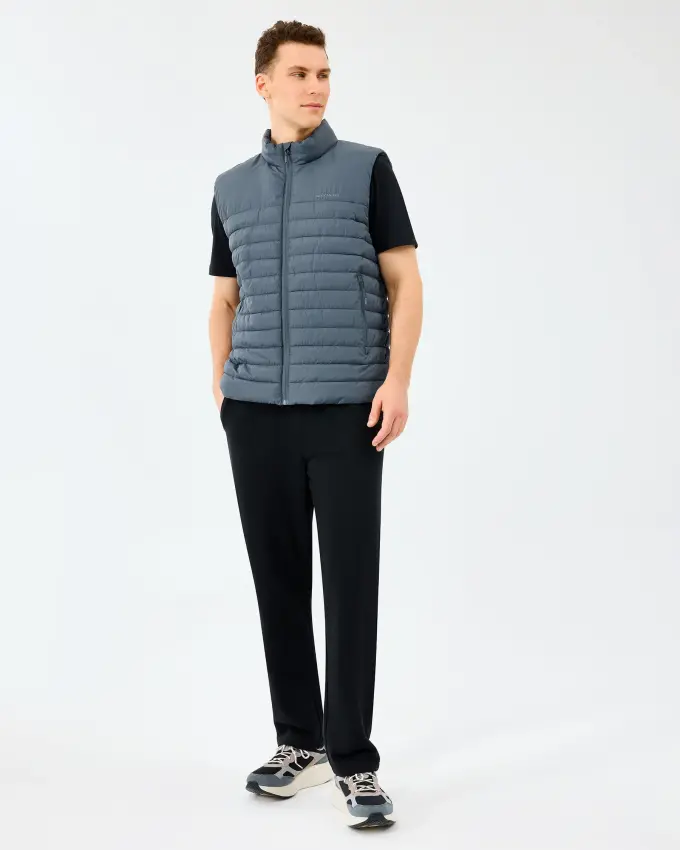 Skechers M Outerwear Polar Lining Paded Vest Gri Erkek Yelek - 3