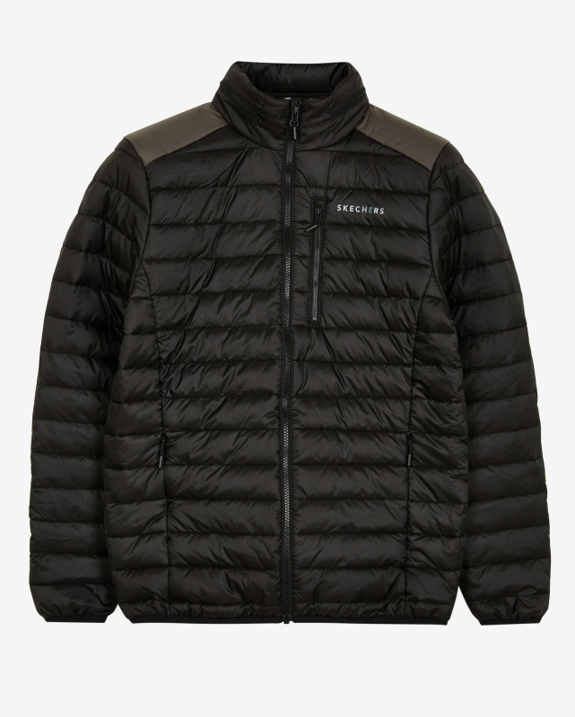Skechers M Panel Turtle Neck Jacket SİYAH Erkek Mont - Skechers