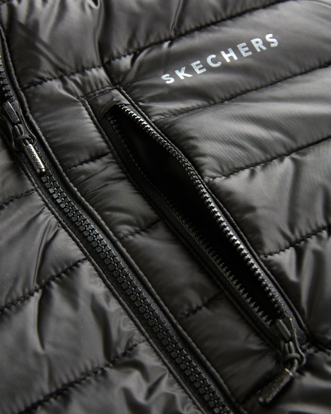 Skechers M Panel Turtle Neck Jacket SİYAH Erkek Mont - 4