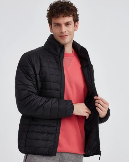 Skechers M Panel Turtle Neck Jacket SİYAH Erkek Mont - 7