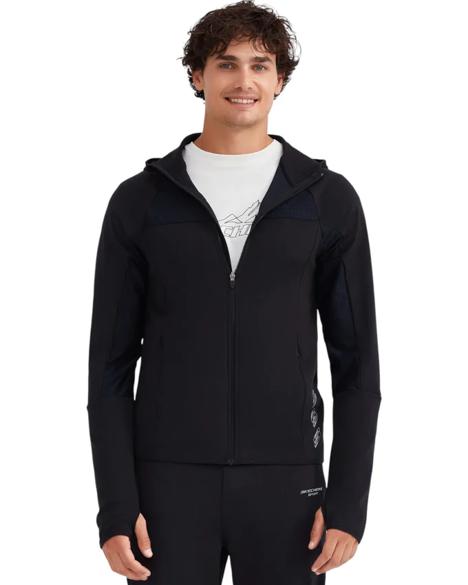 Skechers M Performance Coll. Full Zip SİYAH Erkek Eşofman Üstü - 1