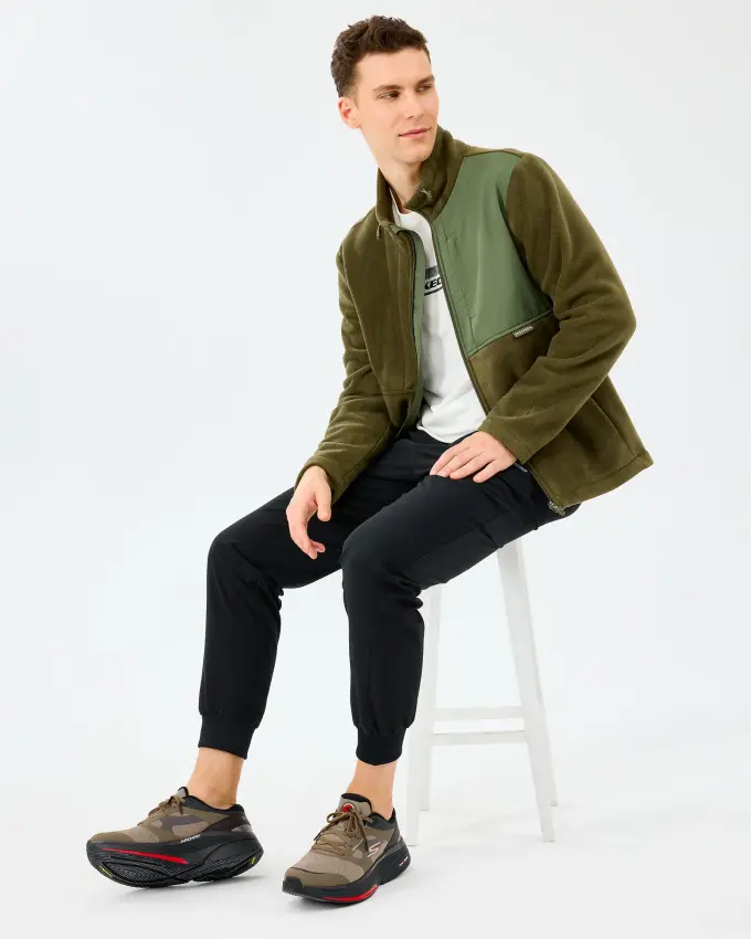 Skechers M Polar Jacket Haki Erkek Polar - 5
