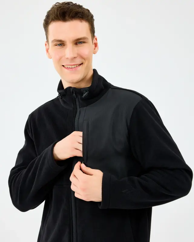 Skechers M Polar Jacket Siyah Erkek Polar - 4