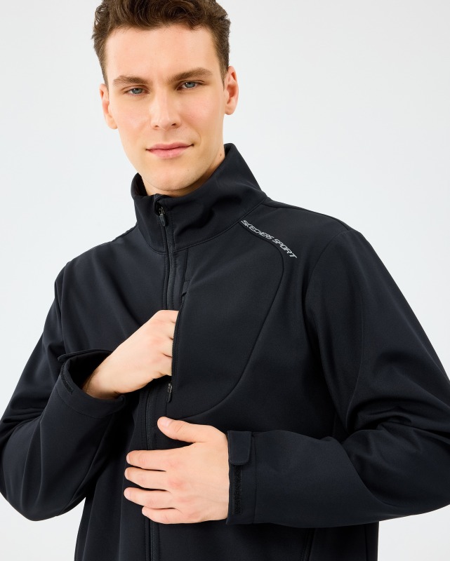 Skechers M Softshell Basic Jacket Siyah Erkek Mont - 4