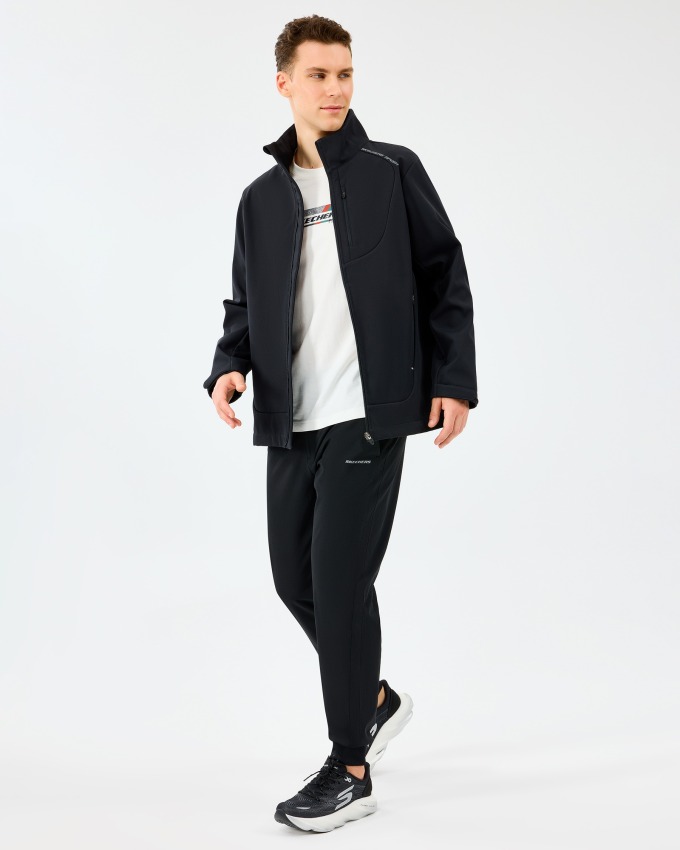 Skechers M Softshell Basic Jacket Siyah Erkek Mont - 5