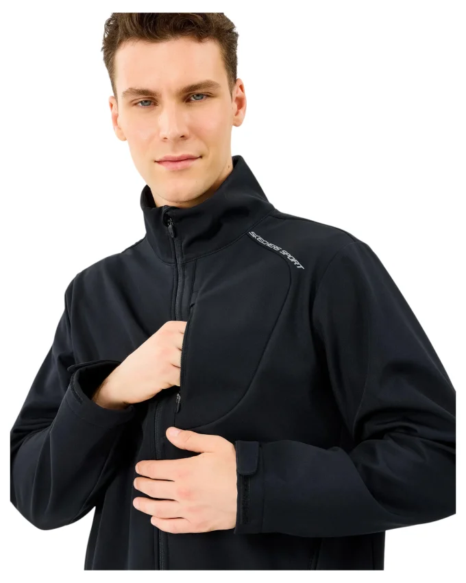 Skechers M Softshell Basic Jacket Siyah Erkek Mont - 4