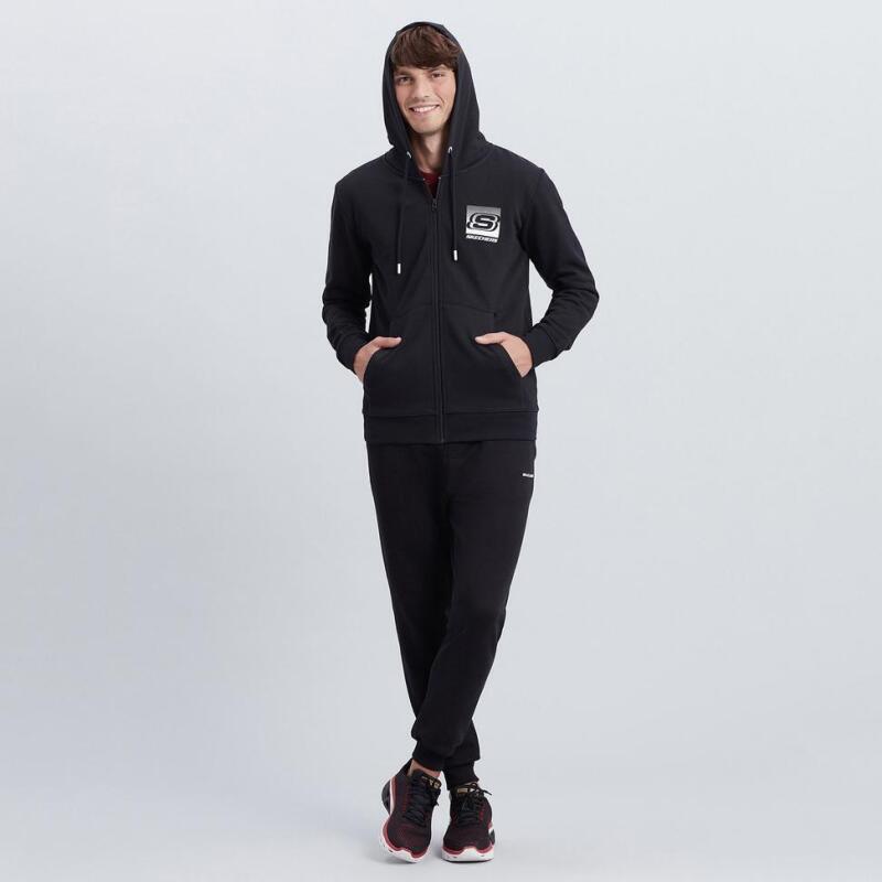 Skechers M Summits Full Zip Hoodie SİYAH Erkek Sweatshirt S212407-001 - 2