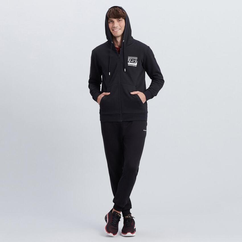 Skechers M Summits Full Zip Hoodie SİYAH Erkek Sweatshirt S212407-001 - 2