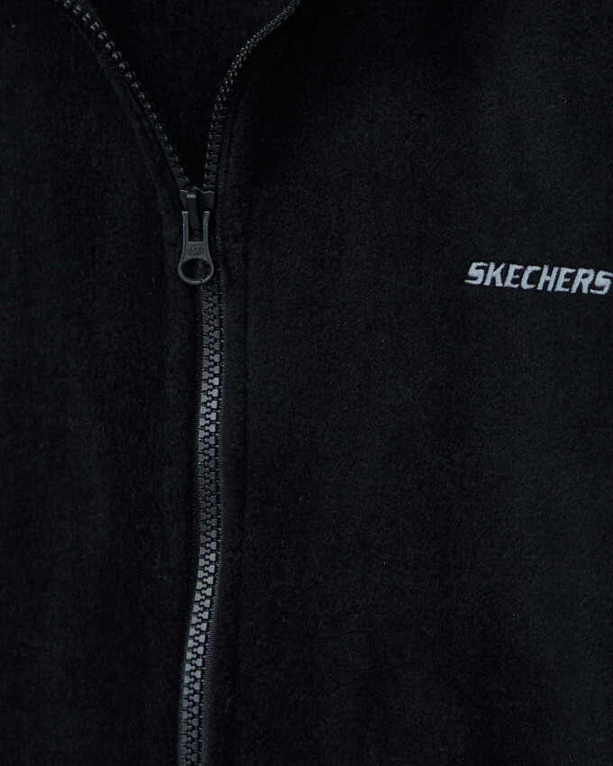 Skechers M Turtle Neck Full Zip Polar SİYAH Erkek Sweatshirt - 4