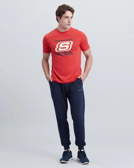 Skechers Mens Big Logo T-Shirt KIRMIZI Erkek Tshirt - 1