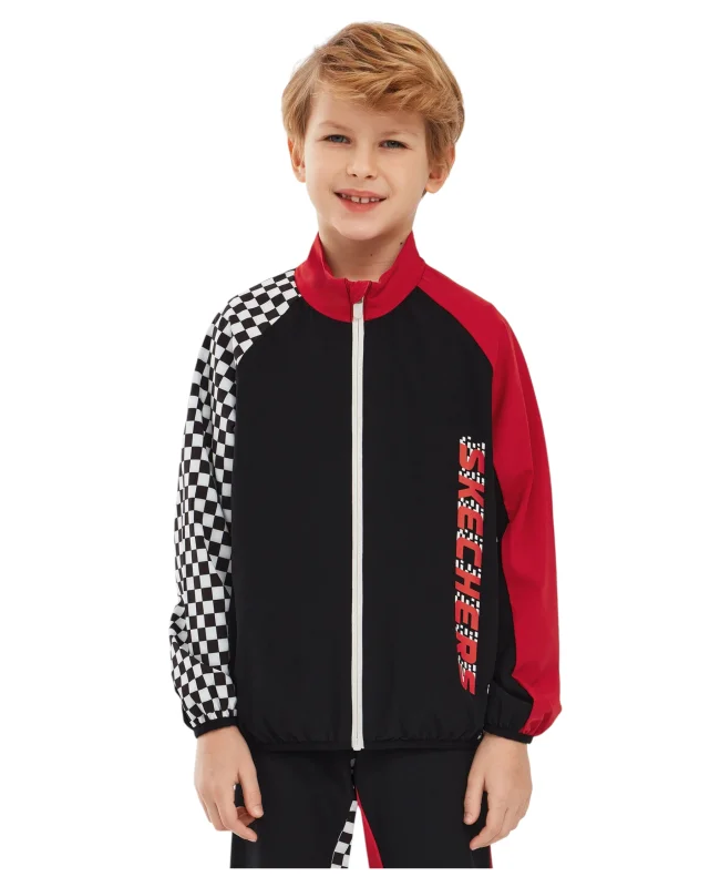 Skechers Micro Collection B Full Zip Jacket SİYAH Çocuk Eşofman Üstü - 3