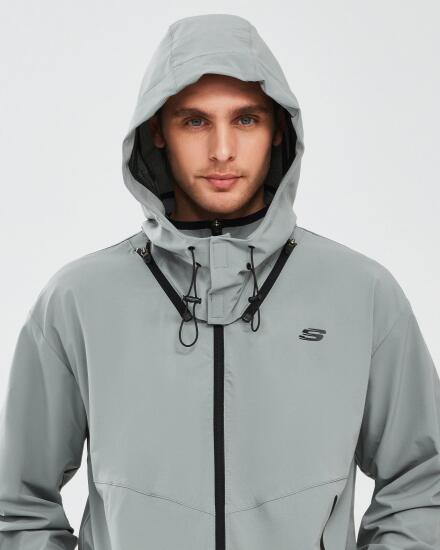 Skechers Micro Collection M Hooded Jacket Gri Erkek Eşofman Üstü - 5